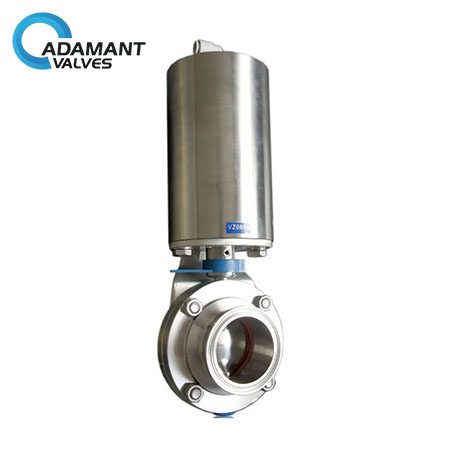 AV-1PC Sanitary Pneumatic Butterfly Valve Actuator with Tri-clamp Ends