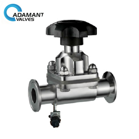 Sanitary Diaphragm Bleed Valve With Tri-clamp Ends, Manual Type