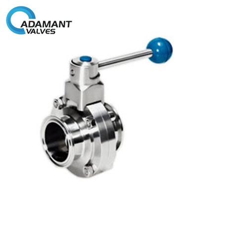 AV-1MC-P Sanitary Tri-clamp Butterfly Valves with Pull Handle