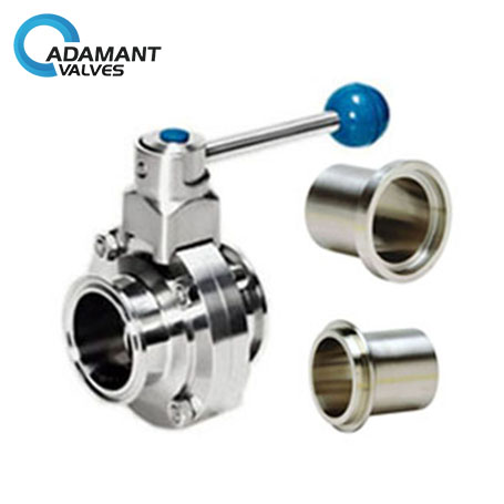 AV-1MI-P Sanitary I-line Butterfly Valves with Pull Handle