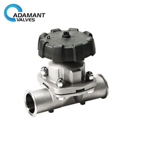 Sanitary Diaphragm Valves with Tri-clamp Ends, Manual Type, Plastic Handwheel