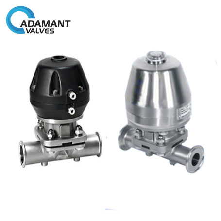 Sanitary Diaphragm Valves with Tri-clamp Ends, Pneumatic Type
