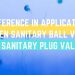 Difference in Application Between Sanitary Ball Valves and Sanitary Plug Valves